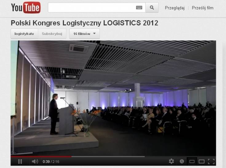 Relacja z Kongresu LOGISTICS 2012 jest już dostępna na platformie YouTube