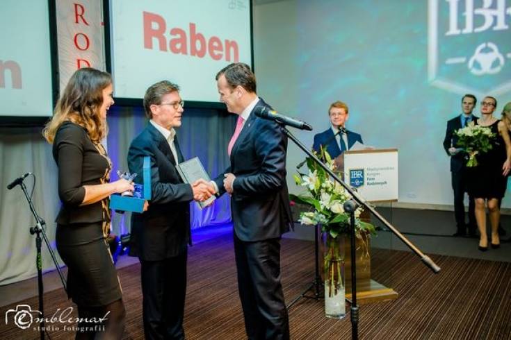 Ewald Raben, Prezes Grupy Raben, odbierający nagrodę w konkursie Firma Rodzinna Roku.