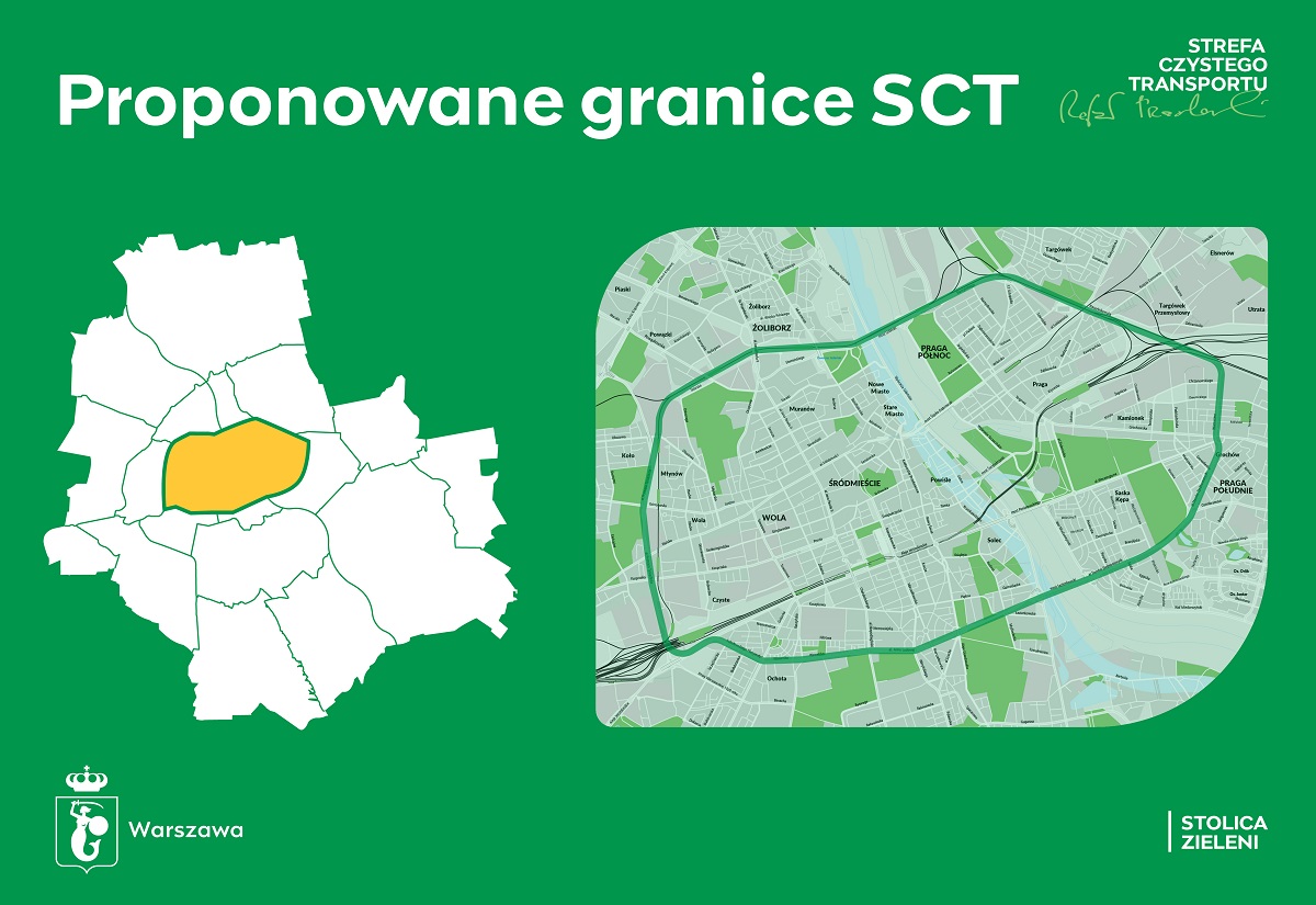 Strefa Czystego Transportu 02 proponowane granice graf. UM Warszawa