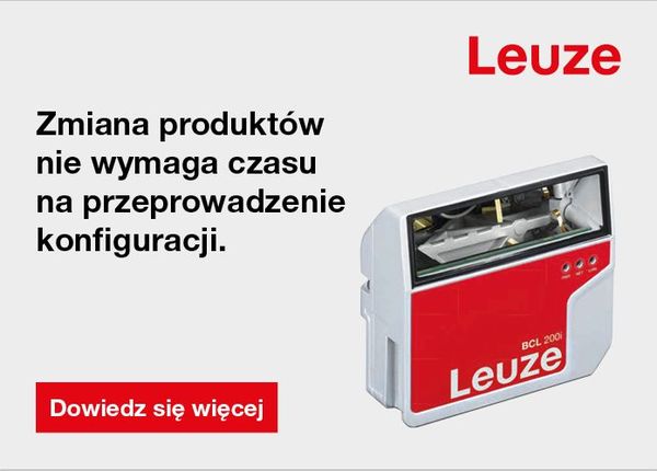 Leuze. Zmiana produktów nie wymaga czasu na przeprowadzenie konfiguracji.