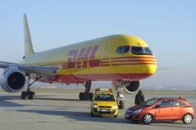 Większy samolot DHL Express  na trasie Lipsk-Katowice/Pyrzowice-Kijów