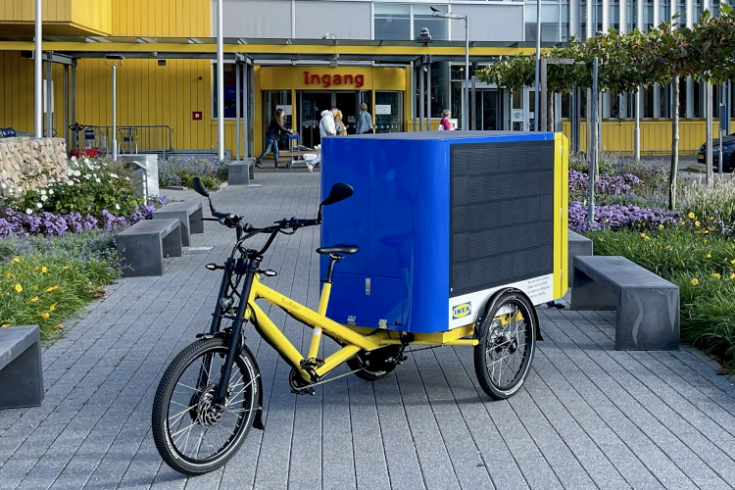 Rowery cargo zasilane energią słoneczną w IKEA