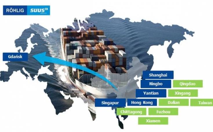 Już 12 portów azjatyckich w ofercie bezpośrednich połączeń morskich ROHLIG SUUS Logistics