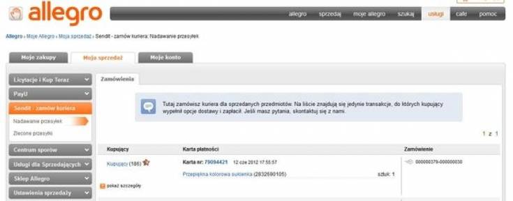 Użytkownicy Allegro mogą zamawiać przesyłki kurierskie z Sendit.pl 
