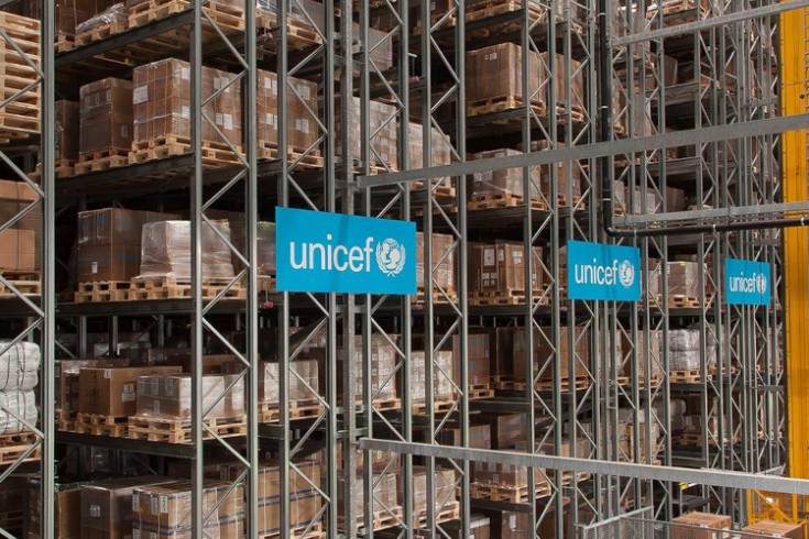 Największy magazyn humanitarny UNICEF centrum pomocy dla Ukrainy