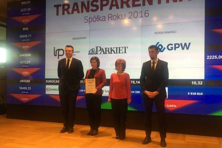 PKP CARGO „Transparentną Spółką Roku 2016”