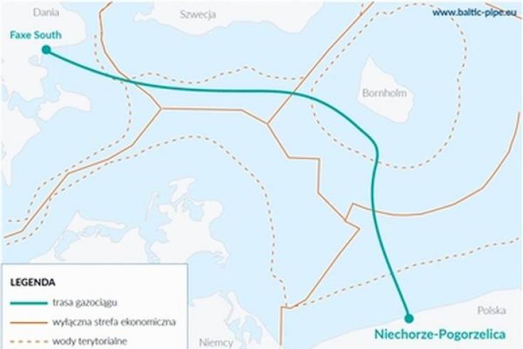 Jest decyzja o lokalizacji polskiej części rurociągu Baltic Pipe